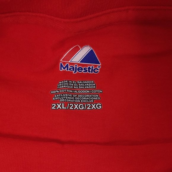 Majestic St Louis Cardinals T Shirt Size 2XL World Series 2011 Fall Classic Red - Picture 7 of 7